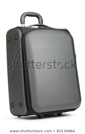 Zdjęcia stock: Modern Convenient Suitcase On Castors On A White Background
