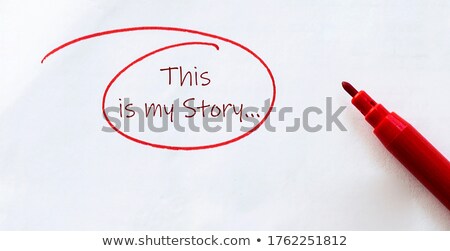 Stock foto: My Story - Text Of Red Color