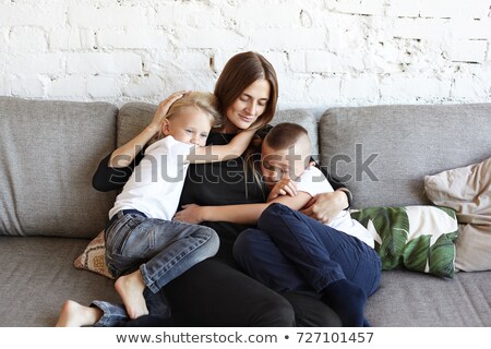 Сток-фото: Mom And Her Cute Little Blond Son