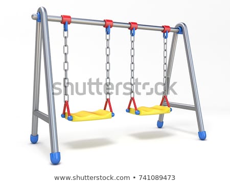 Swing Set On The Playground Foto stock © djmilic
