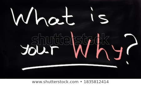 Stock photo: Why Handwritten With White Chalk On A Blackboard