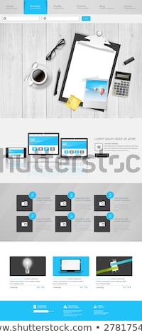 Stock foto: Clipboard With Template Web Page