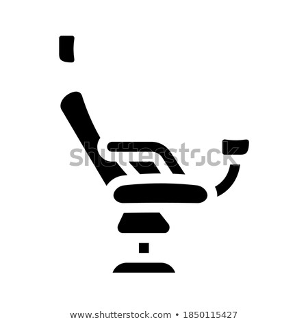 Foto stock: Gynecology Chair Black Vector Icon