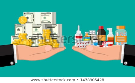 Stock fotó: Pills On Banknote