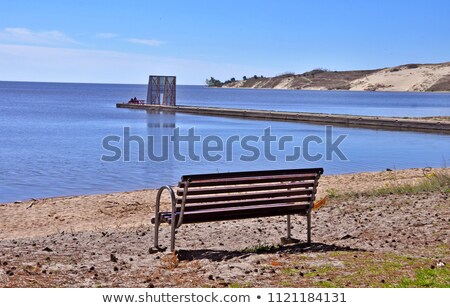 Stock photo: Bench On A Curonian Lagoon Shore Neringa Lithuania