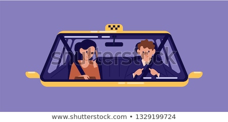 Stok fotoğraf: Male Chauffeur Sitting In A Car