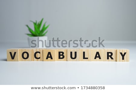 Foto stock: Vocabulary Message