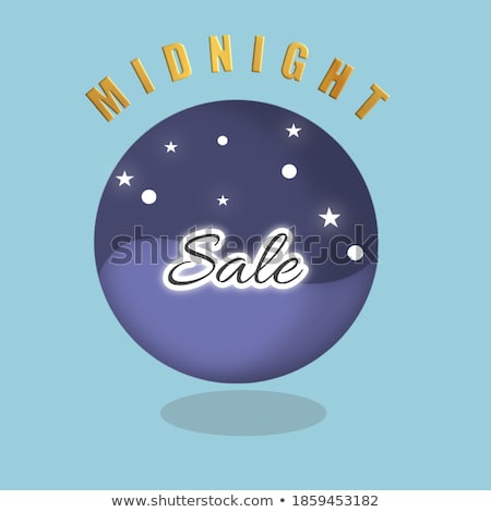 Stock fotó: Midnight Offer Green Vector Icon Design