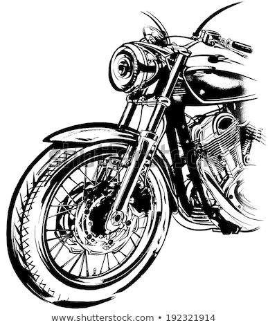 Stok fotoğraf: Abstract Drawing Of A Motorbike