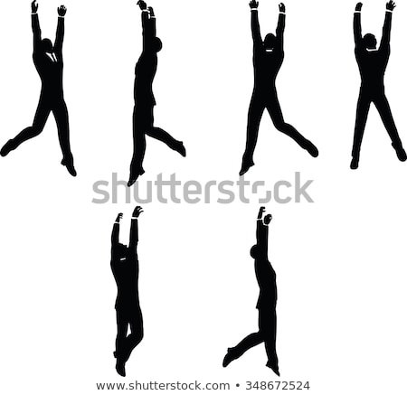 Stock photo: Silhouette Of Businessman Hanging