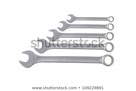 Stock photo: Closeup Old Set Of Wrenches