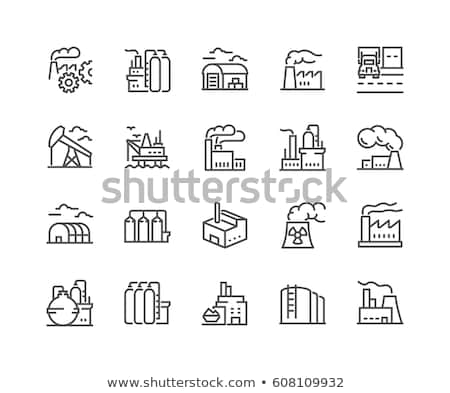 Stockfoto: Nuclear Power Plant Line Icon