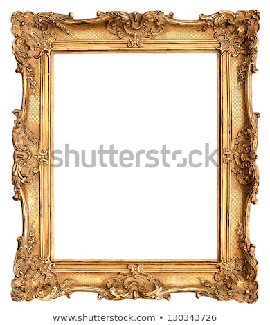 Stock fotó: Retro Revival Old Gold Picture Frame