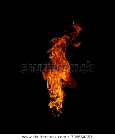 Stockfoto: Fire Isolated On Black Background