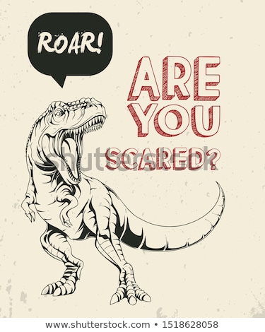 Stok fotoğraf: Doodle Animal For T Rex Dinosaur