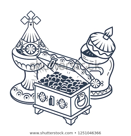 Stok fotoğraf: Black White Traditional Magi Offerings