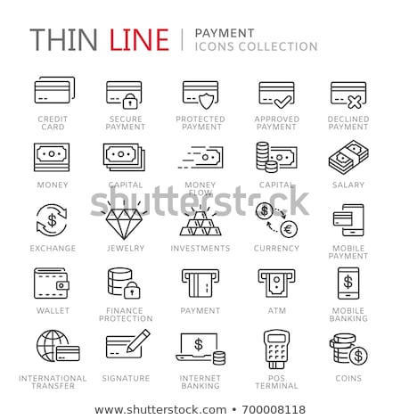 Stock photo: Online Wallet Icon Thin Line Vector Illustration