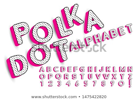 Foto stock: Lol Girly Doll Abc Polka Dots Alphabet Letters Set Pop Art Font Vector