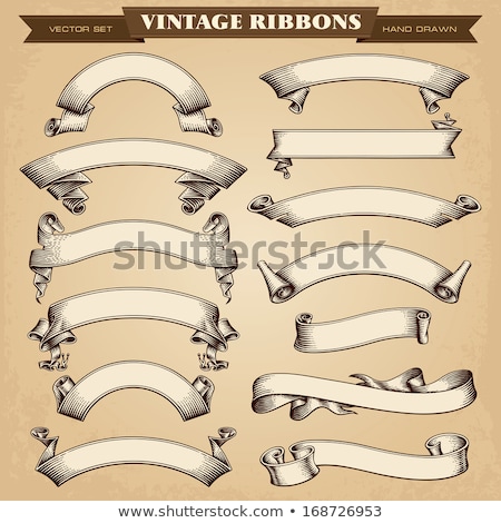 Vintage Ribbon Banner Decoration Element Vector Foto stock © Digiselector