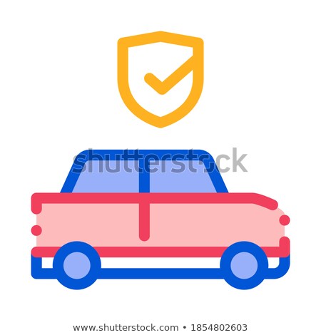 Foto stock: Parking Auto Confirmation Icon Vector Outline Illustration