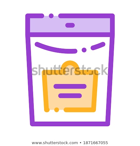 Stockfoto: Bio Supplements Package Vector Thin Line Icon