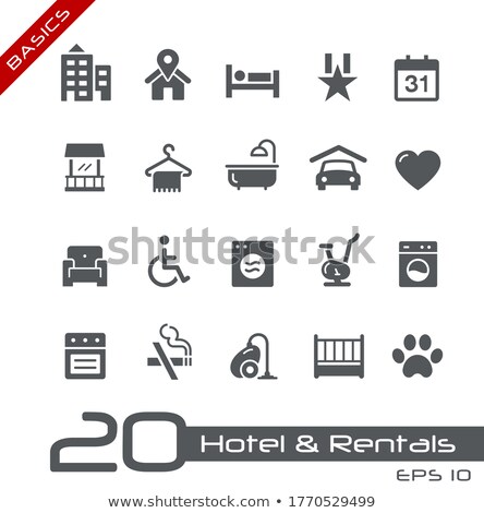 Hotel Rentals Icons 2 Of 2 Basics Foto stock © Palsur