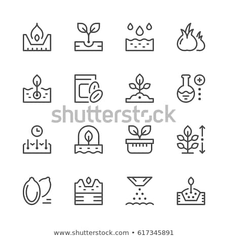 Stockfoto: Sowing Seeds In Ground Icon Vector Outline Illustration