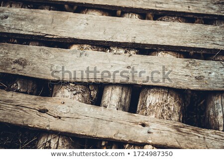 Foto stock: Close Up Of Gray Wooden Fence Panels