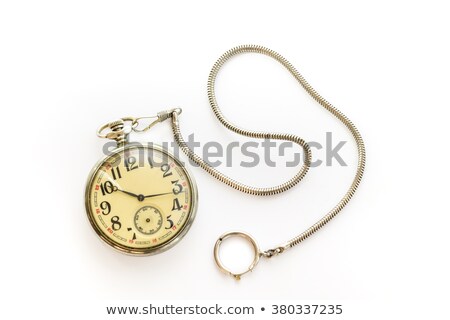 Foto stock: Old Pocket Watch Isolated On White