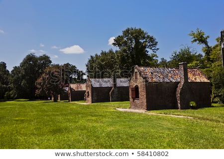 Foto d'archivio: Old Slave Huts In A South Carolina Farm