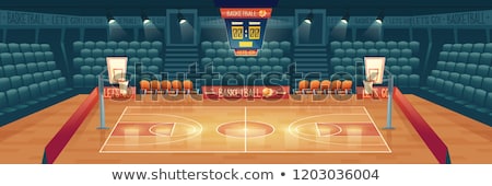 Сток-фото: Flat Vector Illustration Of Basketball Scoreboard