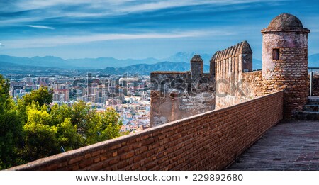 Сток-фото: Malaga Cityscape View From The Gibralfaro Fortress