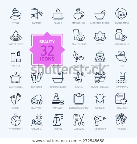 Foto stock: Spa Line Icons