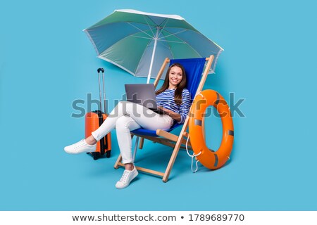 Stock photo: Orange Buoy On Laptop