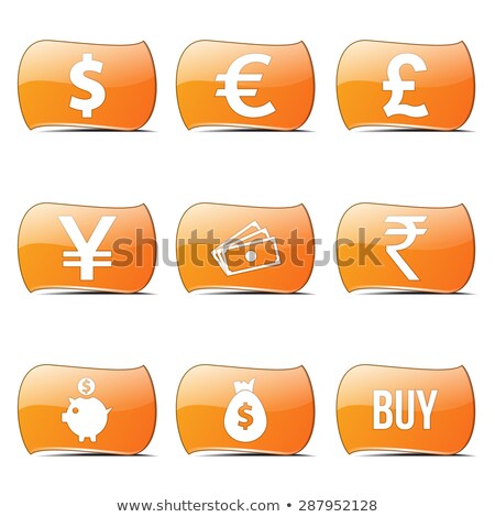 Stockfoto: Currency Sign Orange Vector Buttonicon Design Set