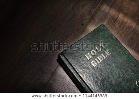 Foto stock: Holy Bible On Table