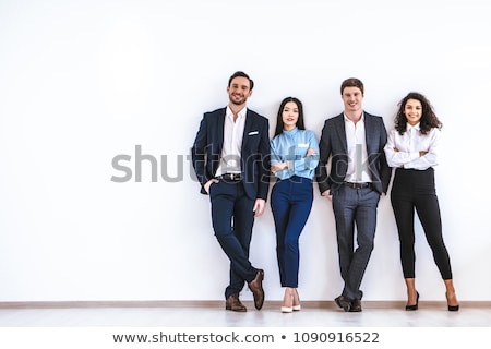 Stok fotoğraf: Four Business People On White