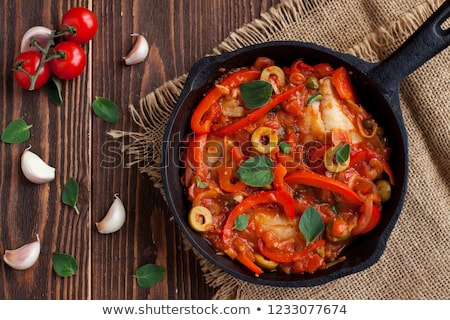 [[stock_photo]]: White Fish Fillets With Tomato Sauce