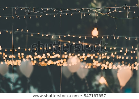 [[stock_photo]]: Light Bulb Decor In Outdoor Party Wedding