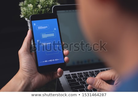 Foto stock: Cellphone With Chat Bot Application On Display