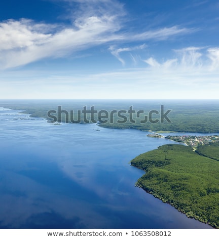 Stock photo: Aerial View Of Big Siberian Ob River