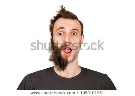 Stock photo: Half Mustache Surprise