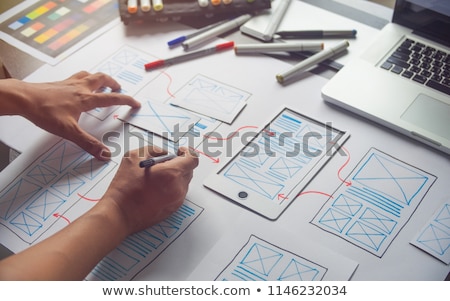 Stock photo: Team User Experience Ux Designer Creative Graphic Planning Or