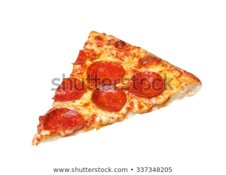 Stock photo: Sliced Pepperoni Pizza Isolated On White Background