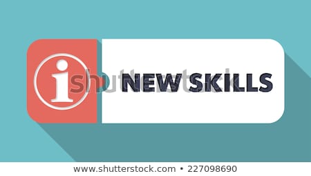 Stock photo: New Skills On Orange Background In Flat Design