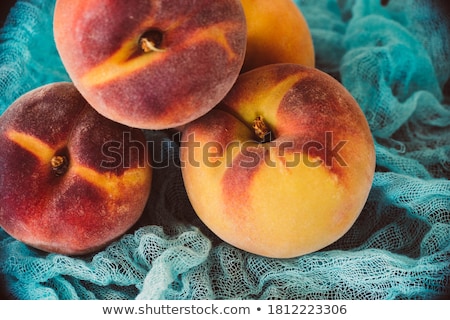 Foto stock: Three Tasty Fresh Ripe Juicy Nectarines