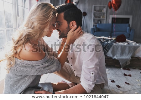 Сток-фото: Romantic Couple Dating At Home