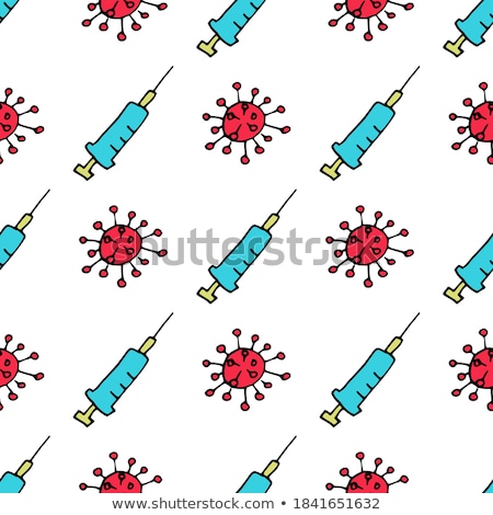 Foto stock: Seamless Pattern With Flat Medical Icons Repeating Backdrop