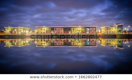 Stock foto: Eichte · Spuren · in · der · Abenddämmerung