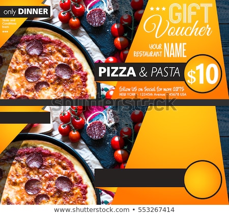 Stock fotó: Voucher Gift Card Layout Template For Your Promotional Design